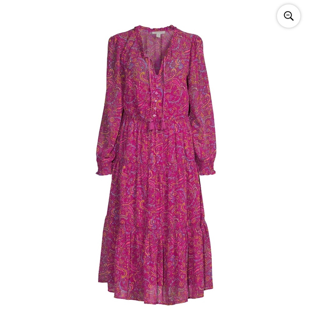 BLL Women's Tiered floral Dress boho size XL flowing flowy summer cottagecore - Picture 4 of 4